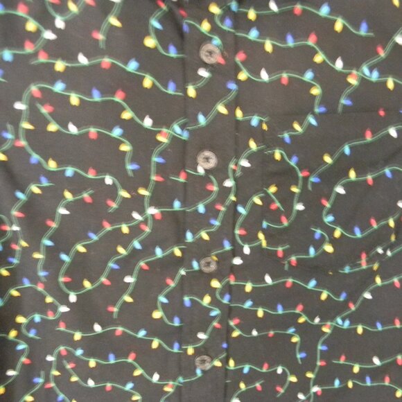 Boys Free Planet Black w/ Christmas Lights Button Up Shirt 3T NWT - Picture 3 of 5